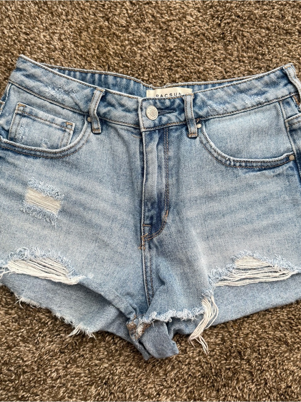 PacSun Light Wash High Rise Festival Shorts - Size 26